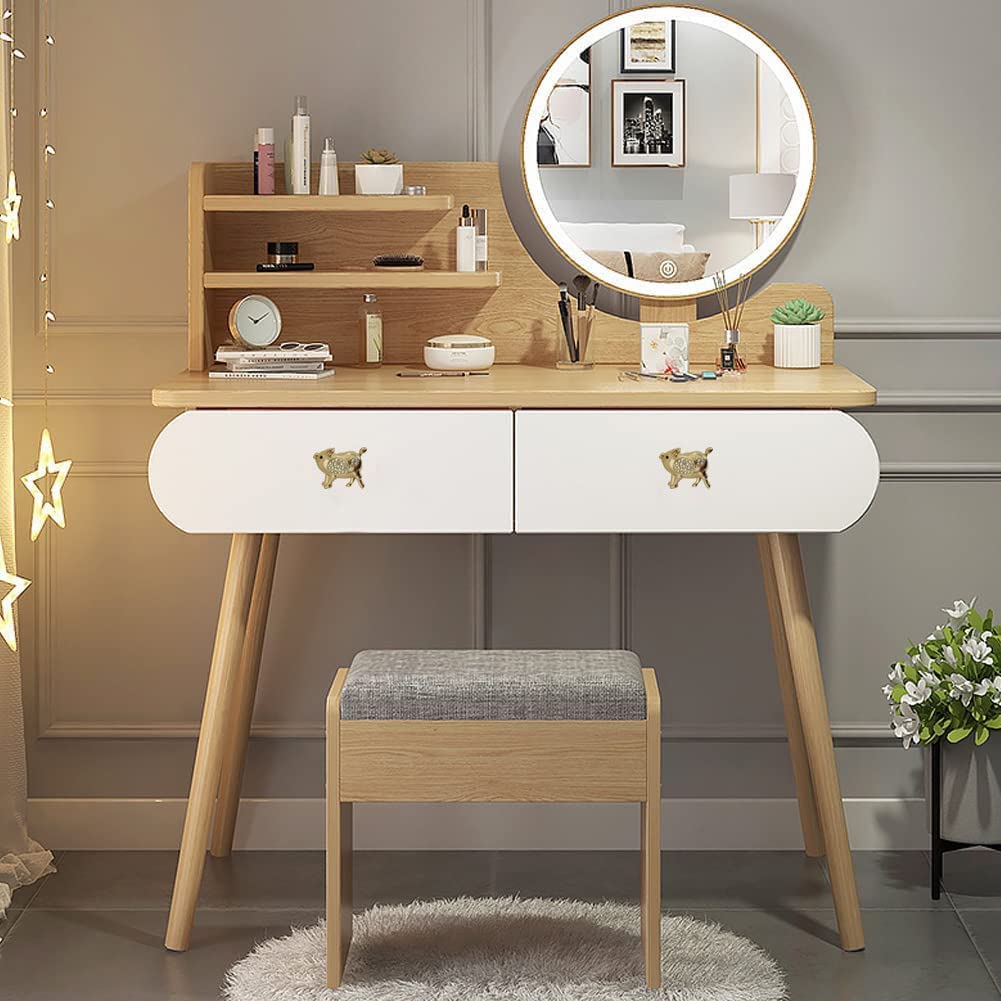 Brandname 3-Pack Cute Pig Knob Handles - Gold Cabinet Pulls for Wardrobes, Closets, Dressers, Bedside Tables & Kids Room Furniture - Decorative Animal-Shaped Drawer Handles for Kitchen, Bedroom & Nursery Decor