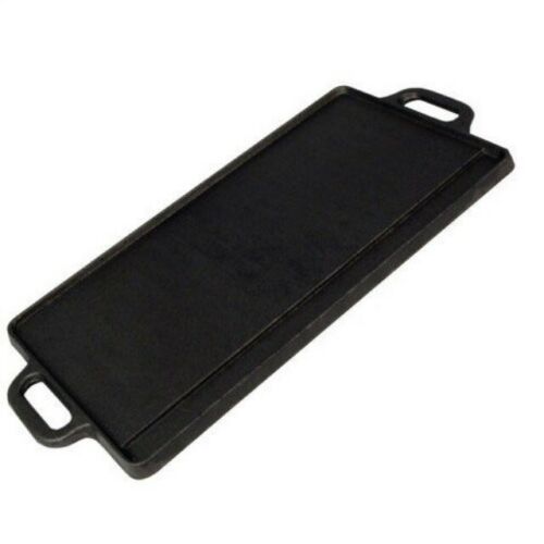 20 x 9.5 Inch Reversible Cast Iron Griddle - Heavy Duty Grill Pan for Stovetop, Oven & Camping - Perfect for Pancakes, Steaks & Outdoor Cooking (NRE #018605)