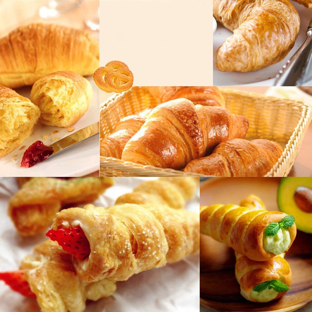 Premium 5-Inch Stainless Steel Cream Horn Molds Set - 10 Cones & 10 Cannoli Forms for Baking Croissants, Waffles, Cream Rolls | Perfect for Bakeries, Home Kitchens & Pastry Shops