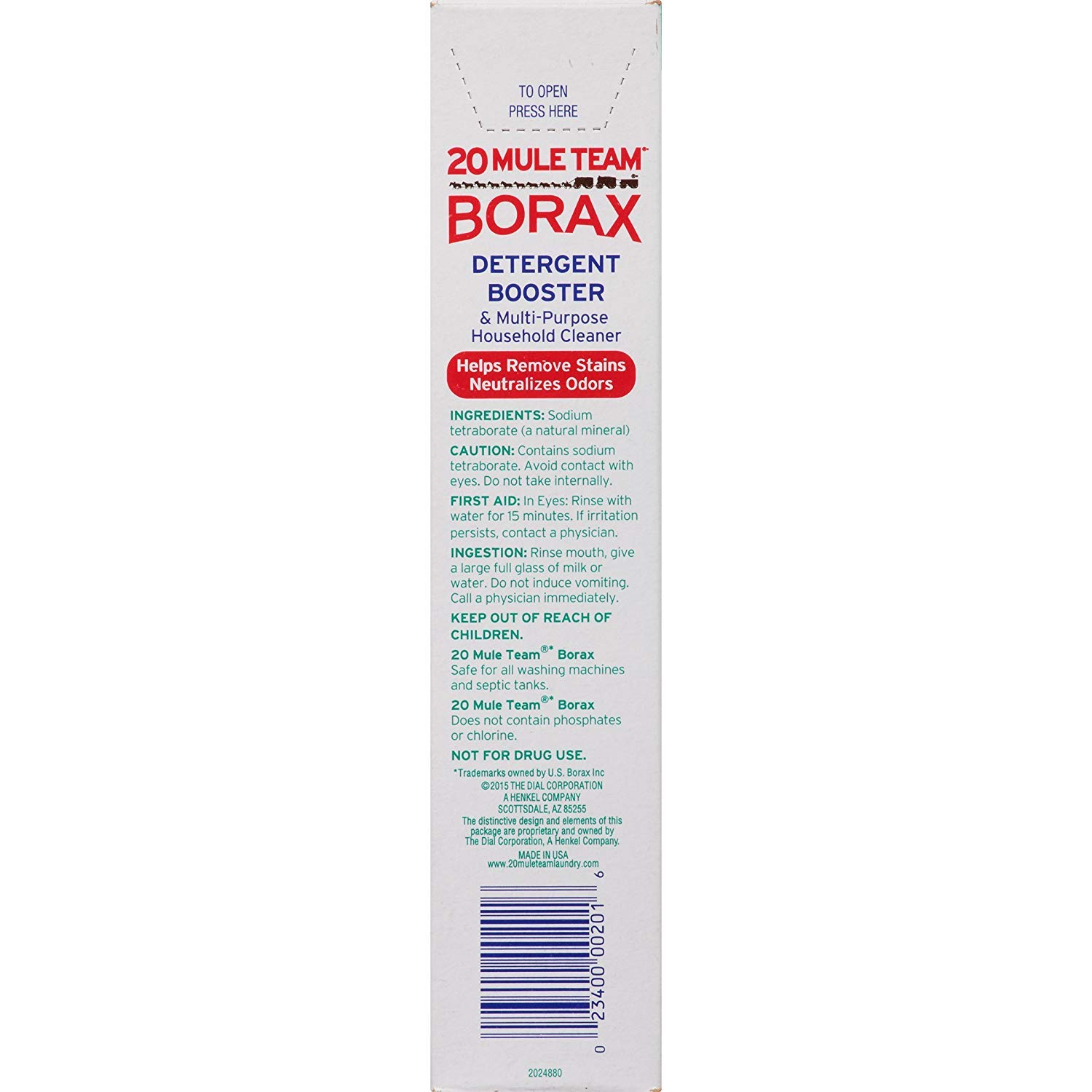 Borax Laundry Booster 65oz (8-Pack) | Natural Stain Remover & Odor Eliminator for Clothes, Towels & Bedding – Perfect for Laundry, Cleaning & DIY Projects