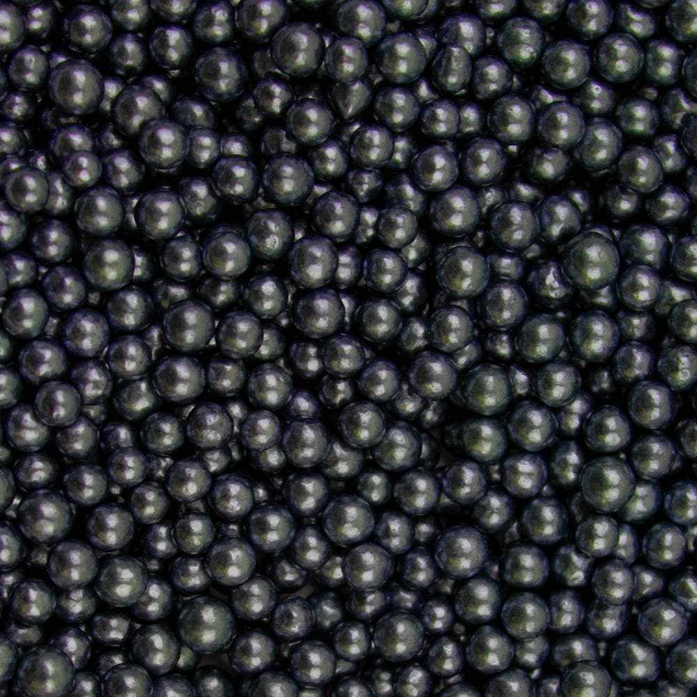 Black Pearl 4mm Beads Sprinkles - Bulk 48 Count per Case | Premium Cake Decorating & Jewelry Making Supplies for DIY Crafts, Wedding, and Party Decorations