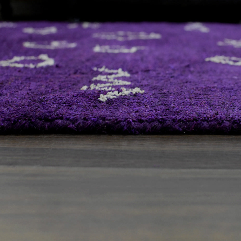 Handmade Reflection Hand Knotted Wool Rug - Bohemian Style Area Rug for Living Room, Bedroom, Nursery - Non-Slip & Durable Home Decor