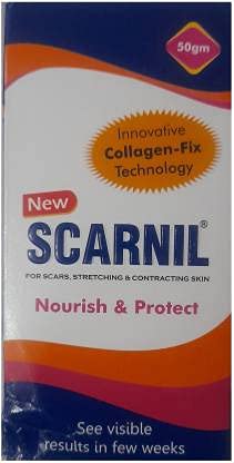 SCARNIL Scar Removal Cream for Stretch Marks & Skin Repair - 50g (1 Pack) - Fades Scars, Improves Skin Elasticity - Ideal for Post-Surgery, Acne & Pregnancy Stretch Marks