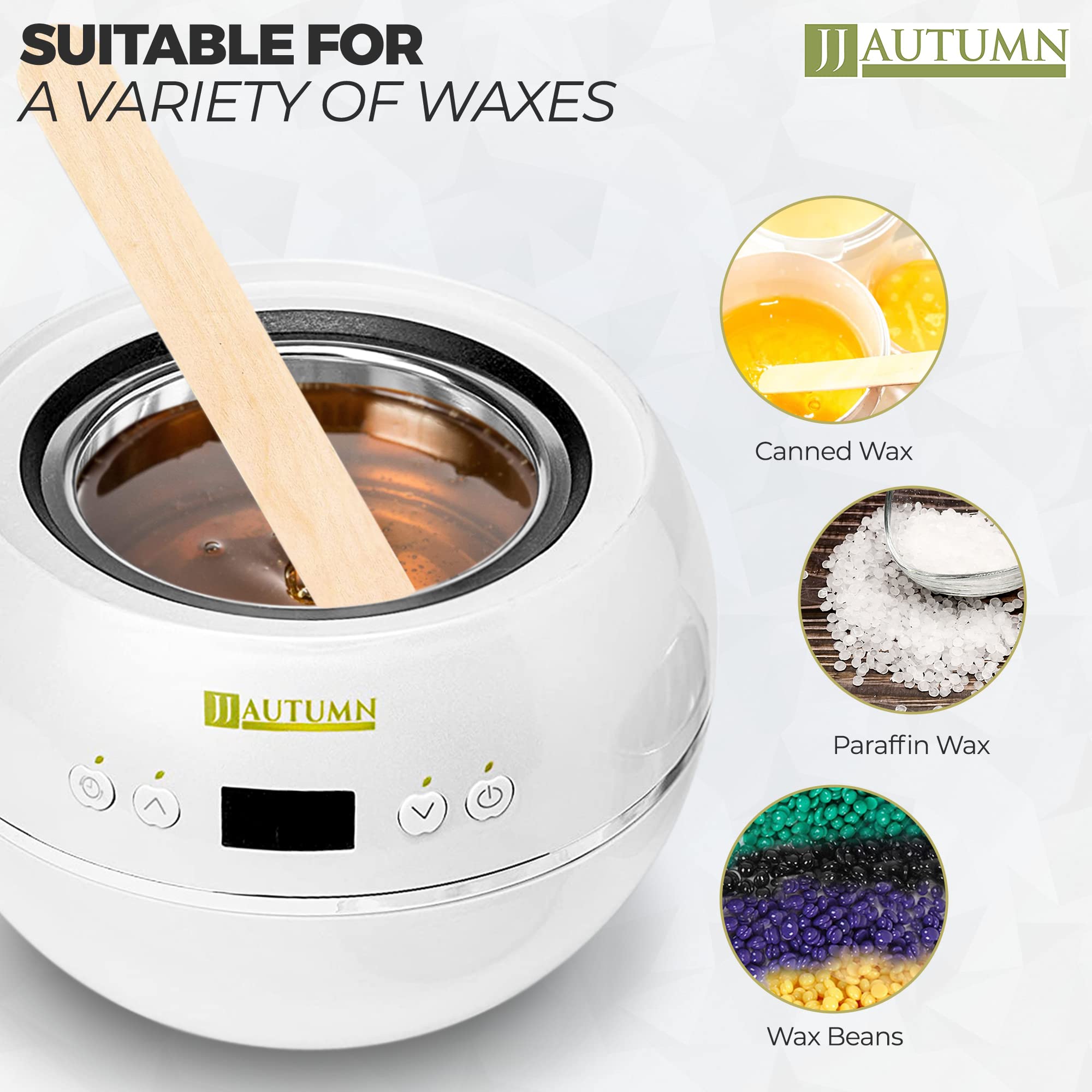 Professional Wax Warmer for Hair Removal - Hot Wax Heater & Melter for Hard & Soft Wax | Body & Facial Waxing Kit | At-Home Salon & Spa Waxing Solution