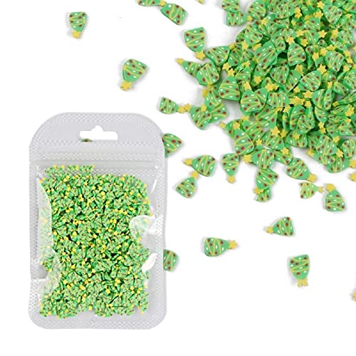 Santa Ginger Doll Nail Art Flakes - Acrylic Polymer Clay Manicure Decorations for Christmas Nails - Holiday Nail Design Sequins & Slices - Perfect for DIY Christmas Nail Art, Party Manicures, and Festive Holiday Nail Decorations