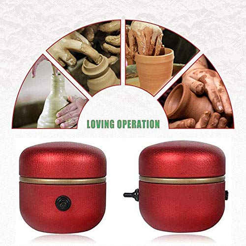 Mini Electric Pottery Wheel Machine for DIY Ceramic & Clay Art - Compact Crafting Tool with Removable Tray - Perfect for Home Studios, Classroom Projects & Beginner Potters