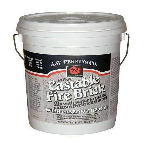 High-Temperature Castable Refractory Clay AW 240 - 12.5lb Tub for DIY Rocket Stoves, Pizza Ovens & Fireplace Repair - Ideal for Heat-Resistant Masonry Projects & Kiln Building