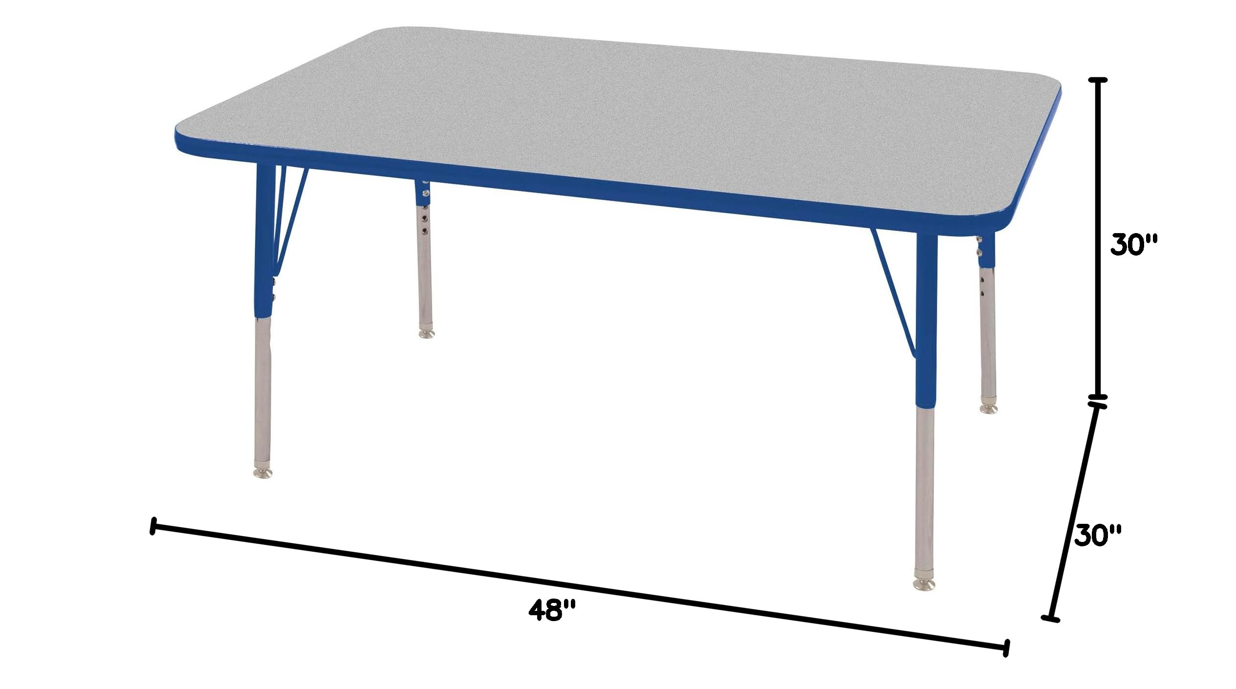 Adjustable Height Classroom Activity Table for Kids & Adults - Durable Rectangular Study Desk for School, Home & Office Use - Perfect for Learning, Crafts & Group Projects