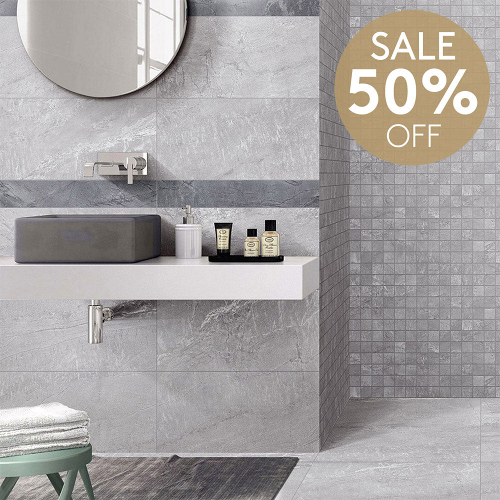 Premium Mondial Light Grey 450x900mm Stone Look Lappato Porcelain Tile - Elegant Flooring for Living Rooms, Kitchens & Bathrooms