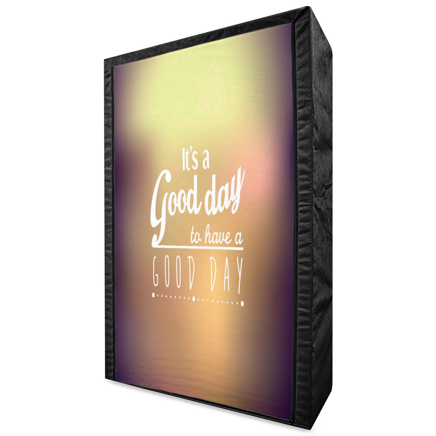 Ambesonne Portable Fabric Wardrobe with Inspirational Typography Design - 42.5