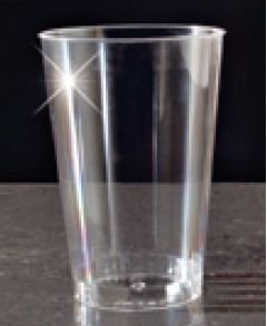 Clearware 12 oz Crystal Clear Plastic Tall Glasses - Shatterproof Drinking Cups for Parties, Restaurants & Outdoor Events - BPA-Free Dishwasher Safe Tumblers