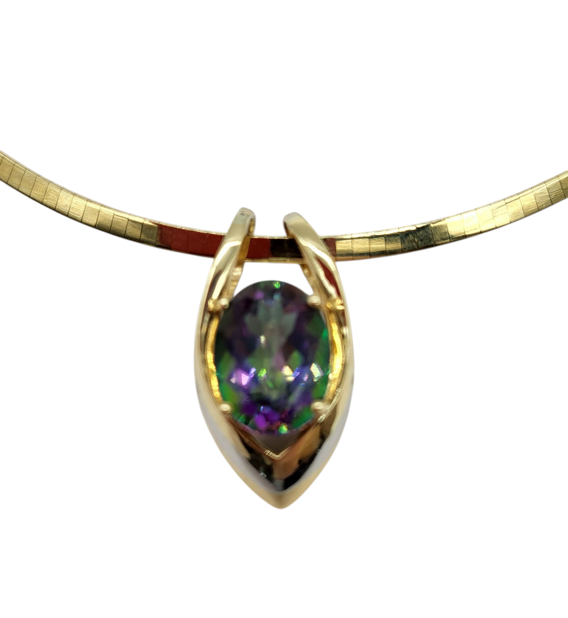 Stunning Mystic Topaz Pendant Necklace - 925 Sterling Silver Jewelry for Women - Perfect Gift for Birthday, Anniversary & Special Occasions