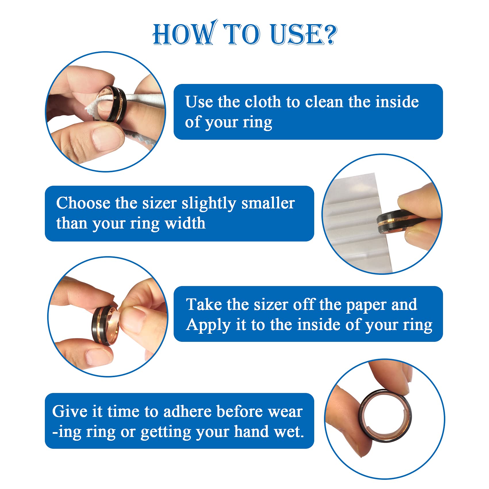 Silicone Ring Size Adjuster for Loose Rings - 57 PCs Invisible Wedding Band Reducer for Men & Women - Perfect for Wide Rings & Comfort Fit