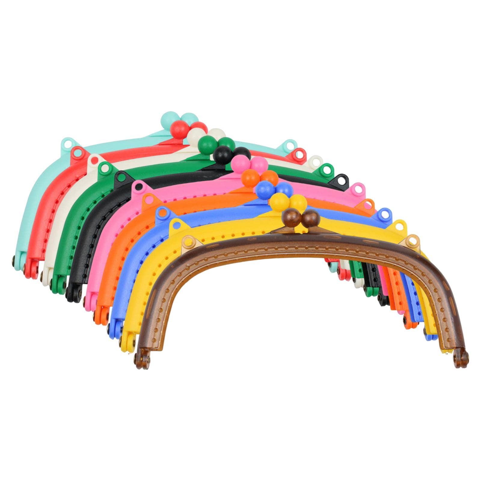 10-Piece Rockible Candy Color Purse Frame Kiss Clasp Lock Handles - DIY Sewing Craft Supplies for Handbags, Clutches & Wallets | Perfect for Fashion Accessories & Gift Making