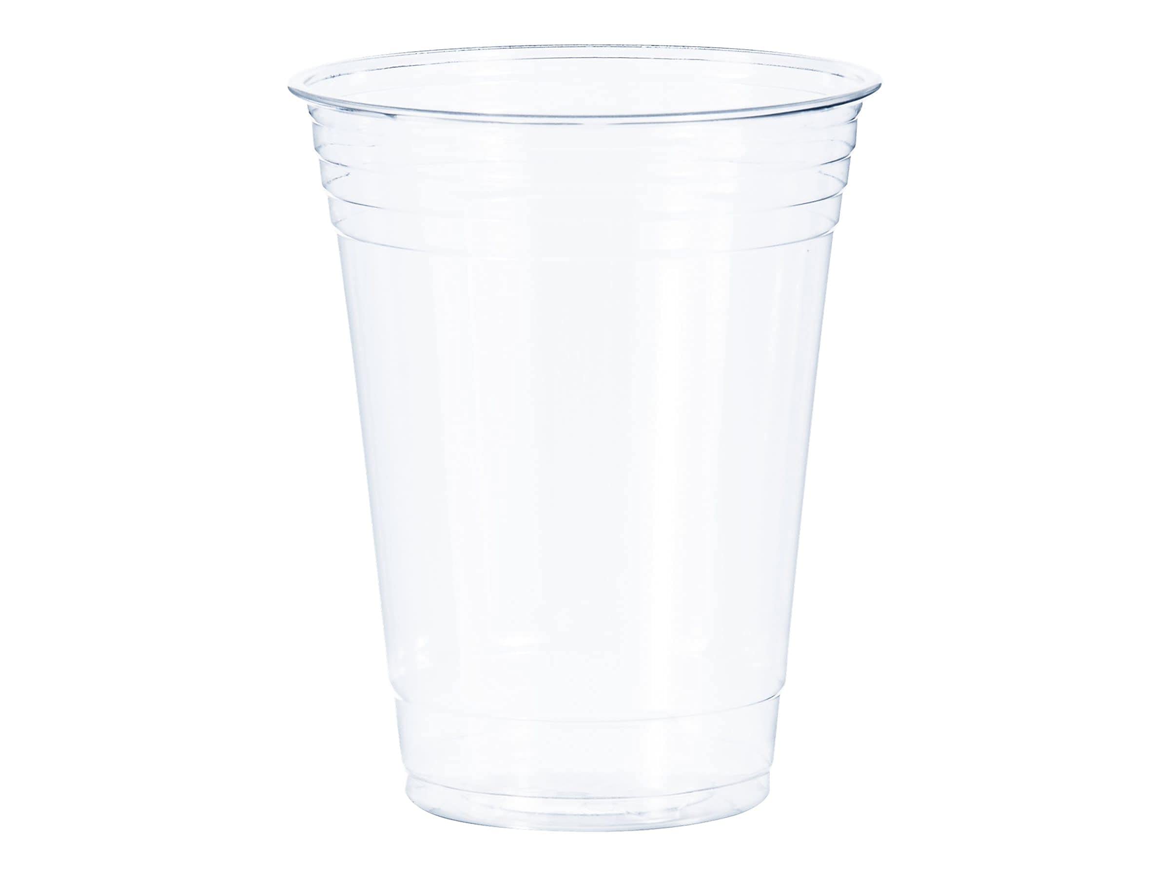 SOLO Plastic Party Cups 16 oz Clear - 50 Pack Disposable Cold Drink Cups for Parties, Picnics, BBQs & Events