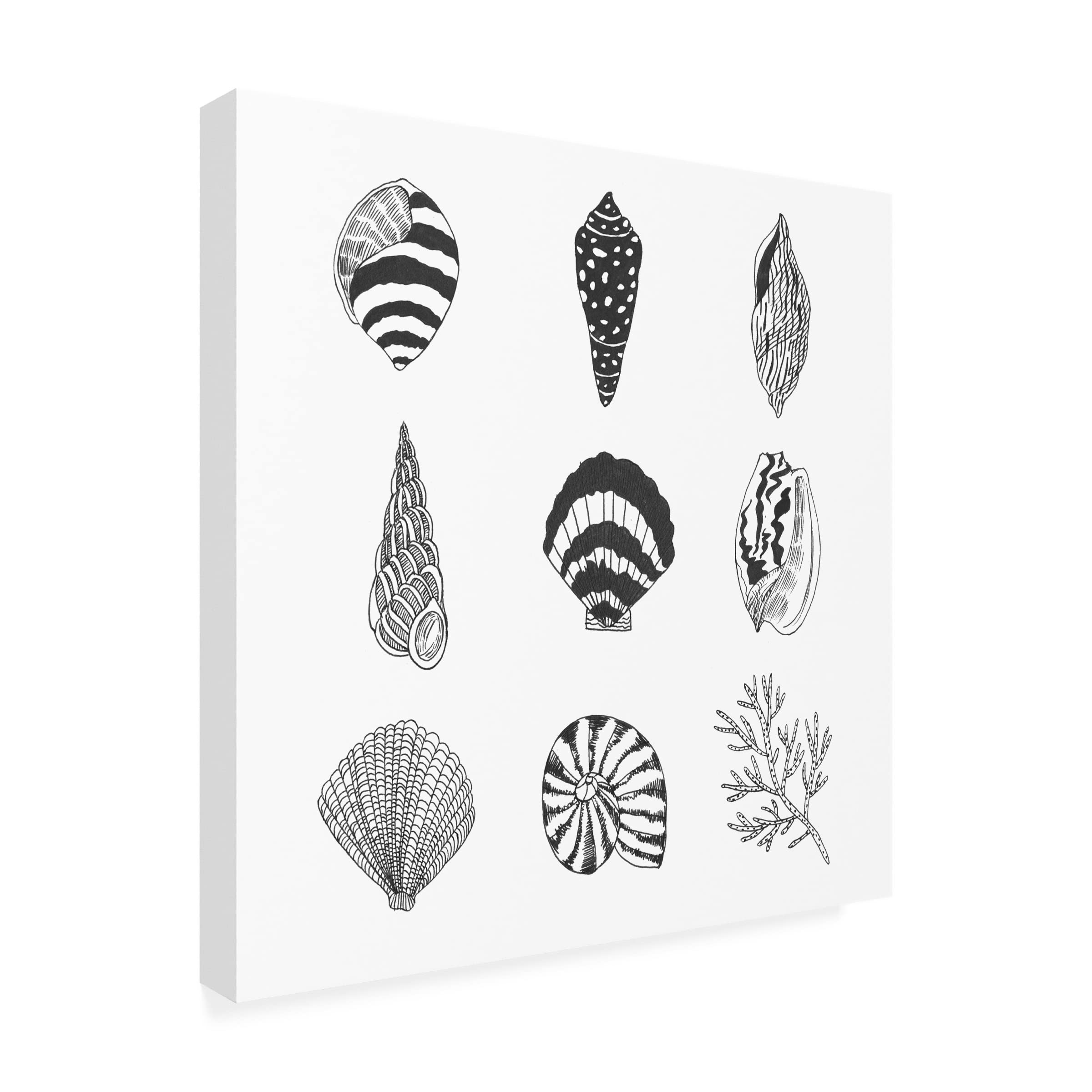 Melissa Wang 'Sea Whispers I' Canvas Wall Art Print - Coastal Beach Decor for Living Room, Bedroom & Office - Modern Ocean Wave Painting