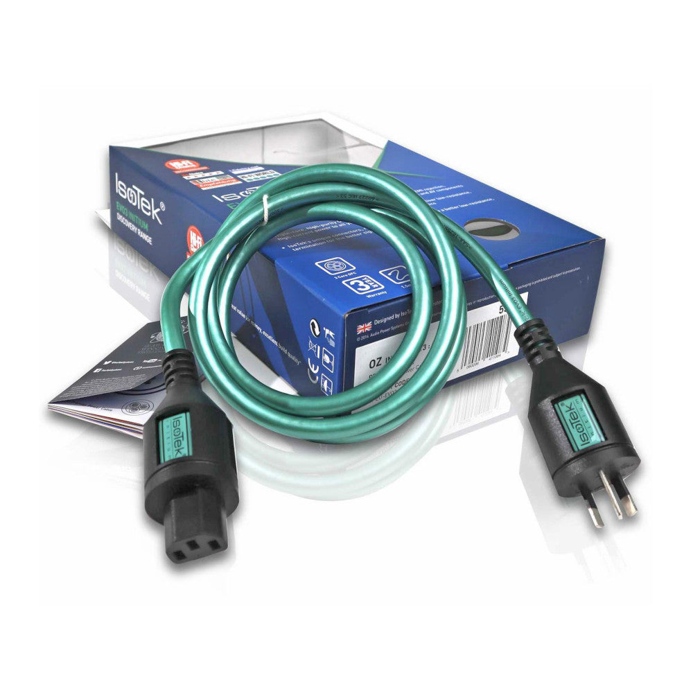 IsoTek EVO3 Initium 1.5m Power Cable with Australian Plug - Premium Audio Power Cord for Hi-Fi Systems & Home Theater
