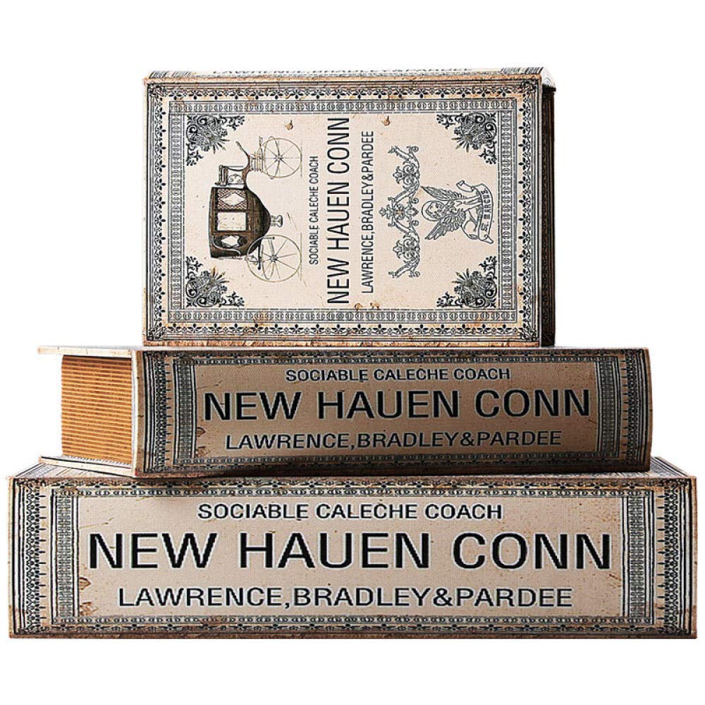 Vintage Fake Book Statue Storage Box - Decorative Ceramic Book Sculpture for Home, Bedroom, Bookcase & Desktop | Unique Home Accessories & Collectible Figurines | Perfect for Book Lovers, Home Decor & Gift Giving