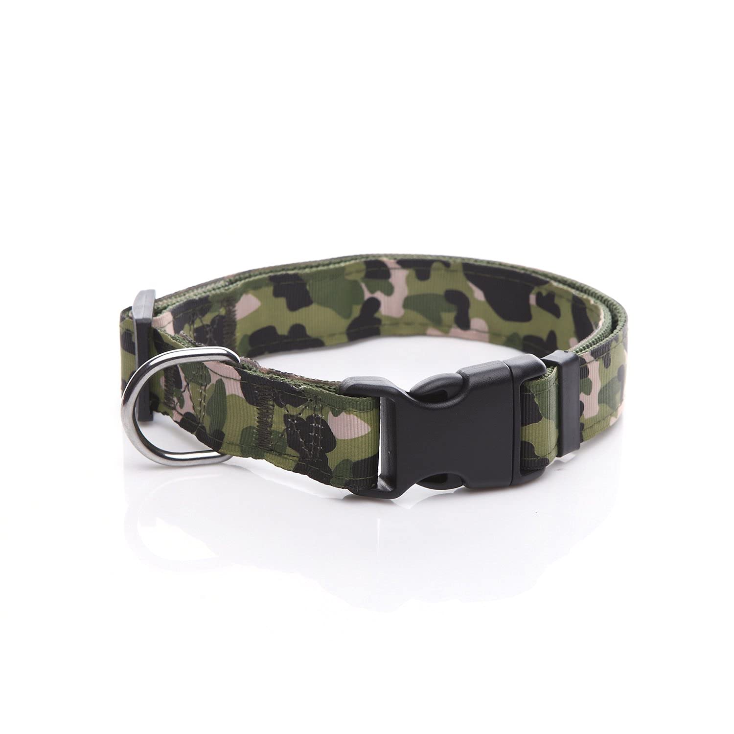 TAIDA Camouflage Dog Leash & Collar Set - 1 Inch Wide Adjustable Nylon Pet Leash & Matching Collar for Small Medium Large Dogs - Perfect for Hiking, Camping & Outdoor Adventures