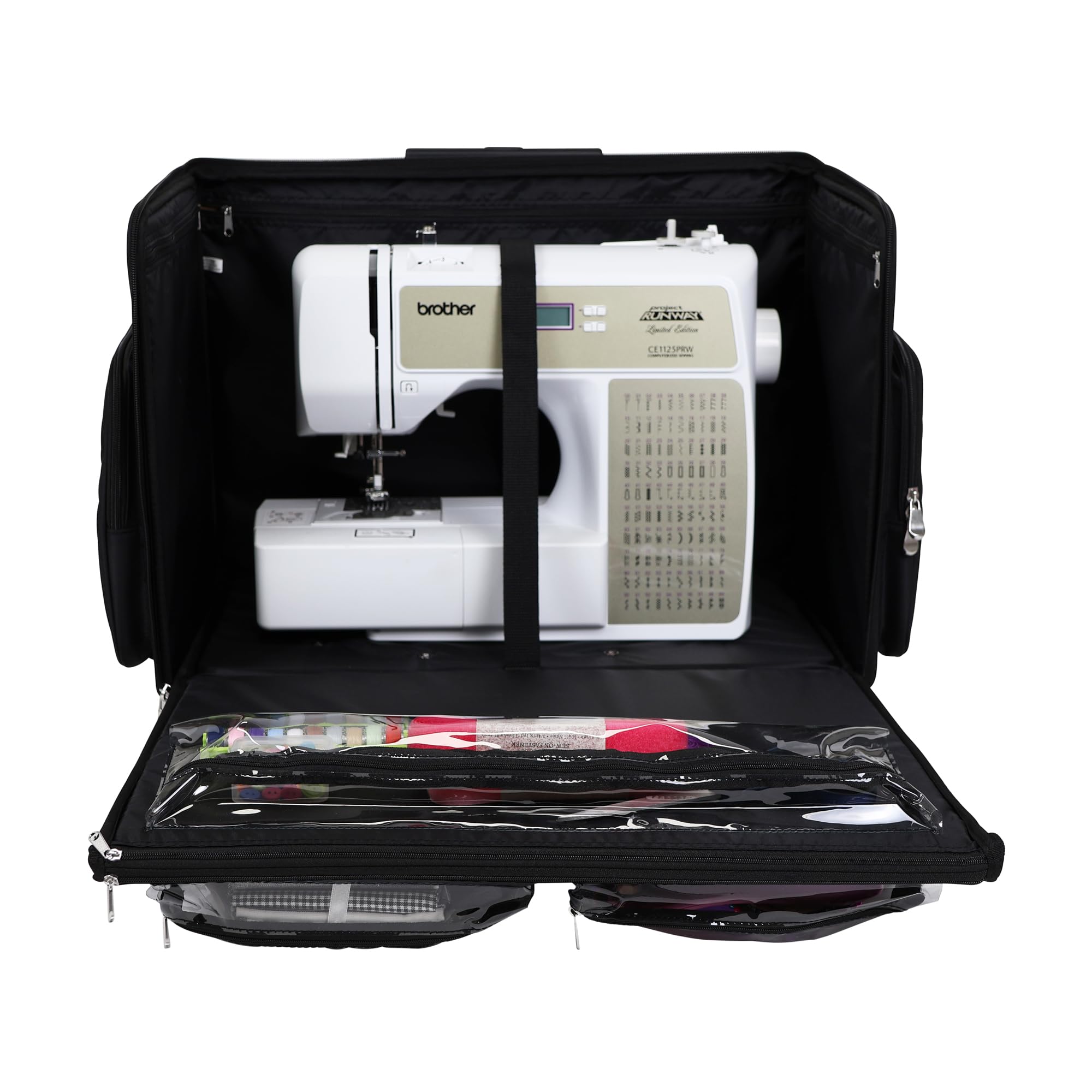 Everything Mary XL Roller Flat Top Craft Organizer - Durable Portable Sewing Machine Case & Craft Supply Tote with Spacious Storage | Perfect for Sewing, Scrapbooking, Quilting & DIY Projects | Easy-Transport Design for Craft Rooms & Workshops