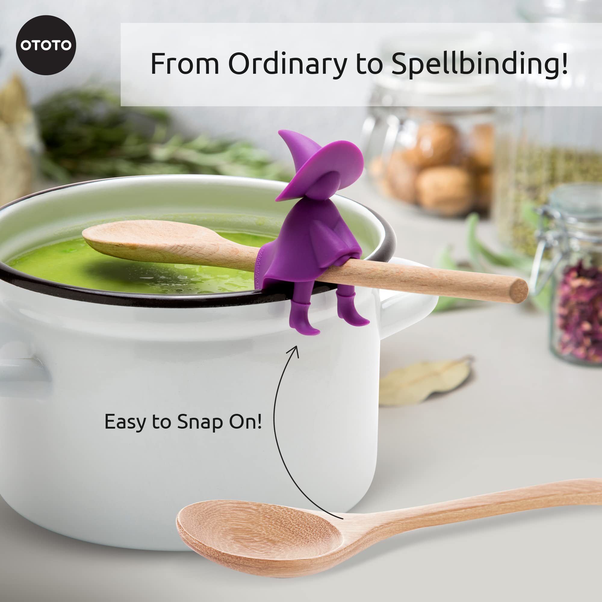 OTOTO Funny Spoon Holder - Durable Stove Top Spoon Rest, Unique Cooking Gadget, Perfect Gift for Kitchen Enthusiasts, Cute & Functional Kitchen Accessory for Everyday Cooking