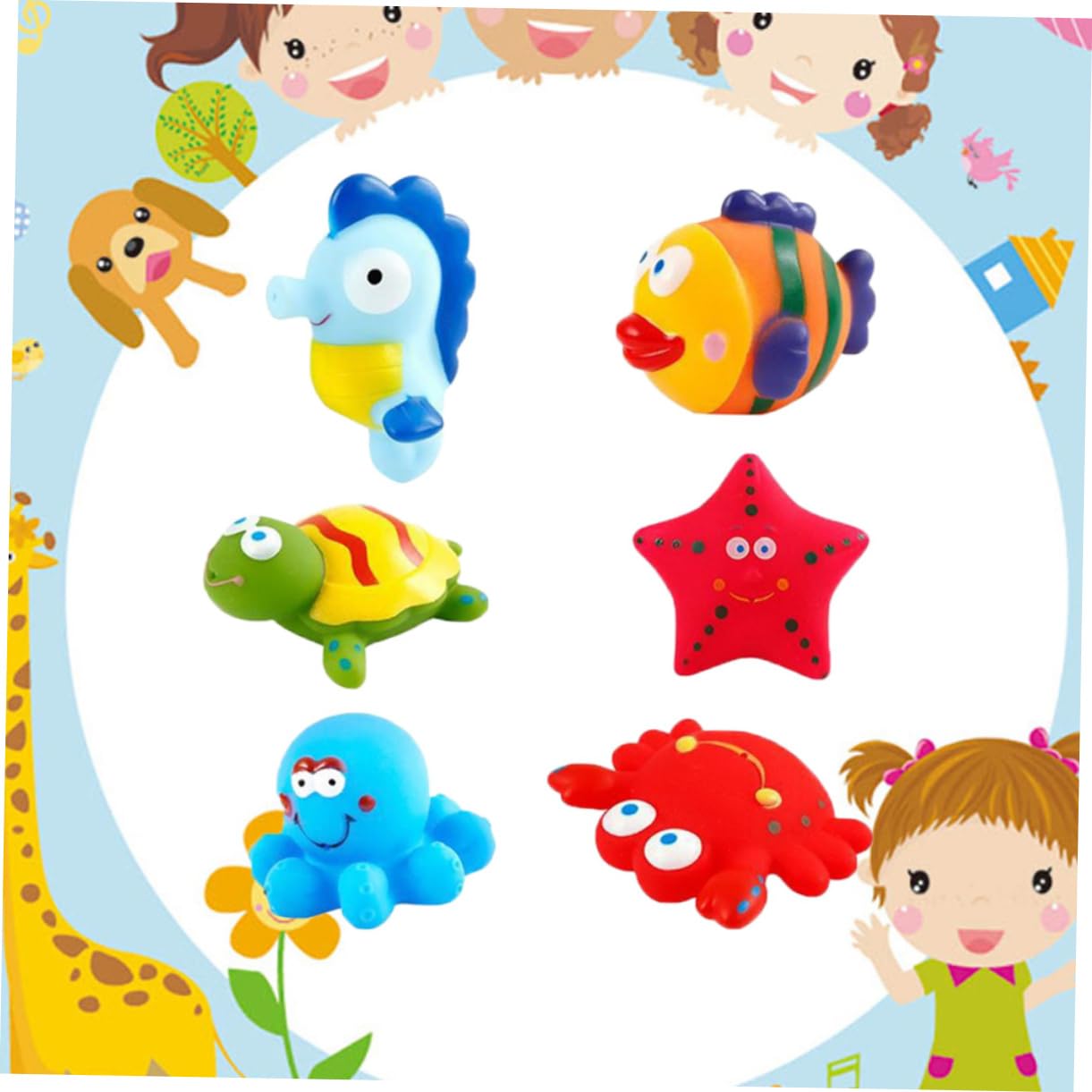 UPKOCH 12 Pcs Ocean Animal Bath Toys for Kids - Colorful Sea Creature Bathtub Toys for Toddlers, Fun Bath Time Learning & Sensory Play