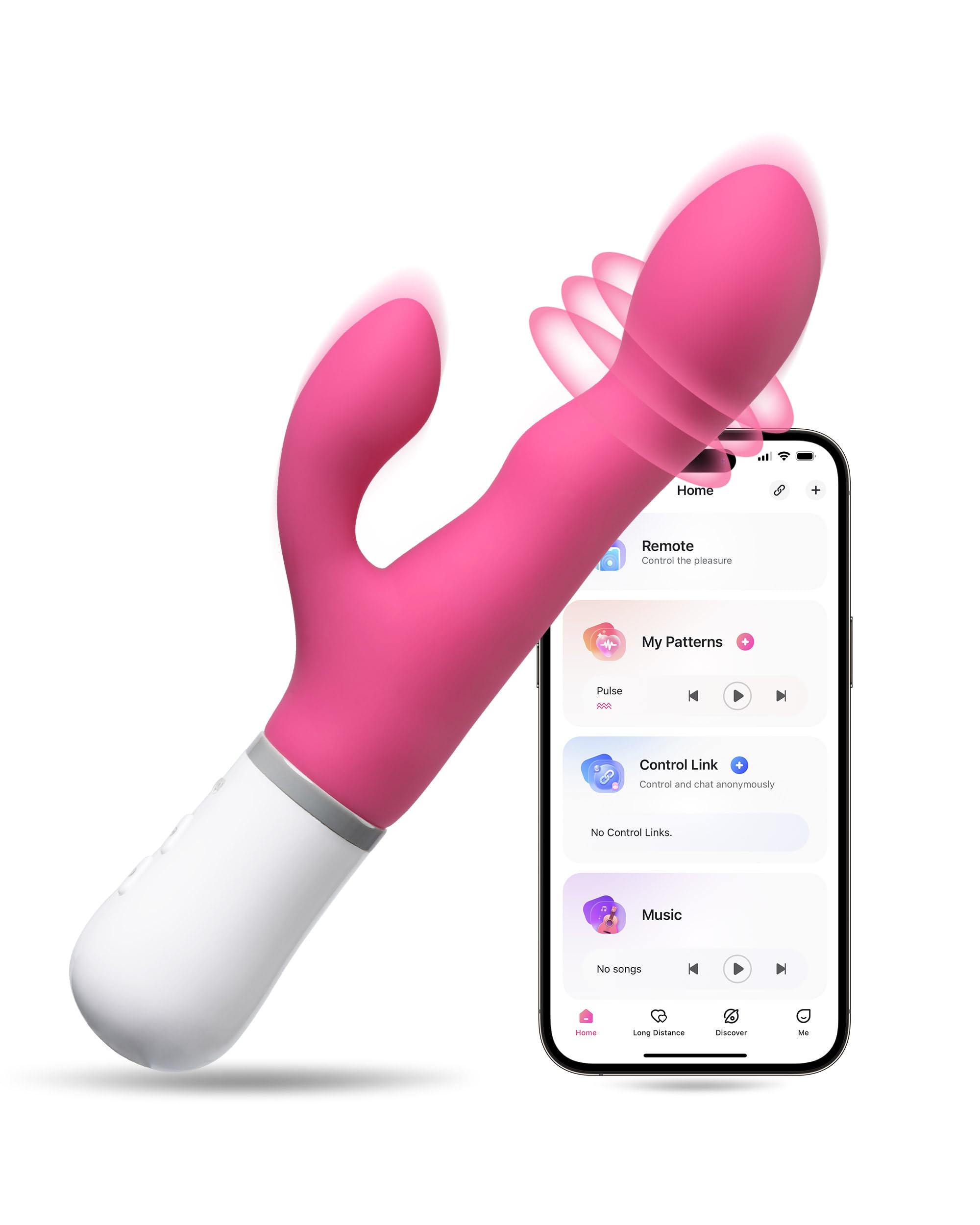 LOVENSE Nora Rabbit Vibrator with APP Control - Pink Dual Motor Clitoral & G-Spot Stimulator - Wireless Smartphone Sex Toy for Women - Perfect for Long Distance Couples & Solo Play