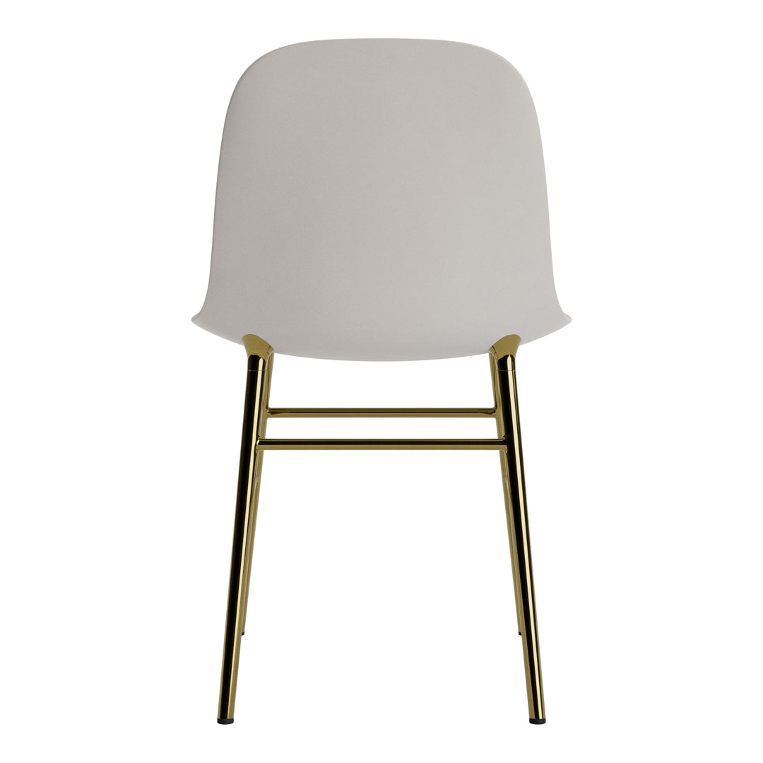 Modern Form Chair with Sturdy Metal Legs - Ergonomic Design for Home, Office & Dining Room Comfort