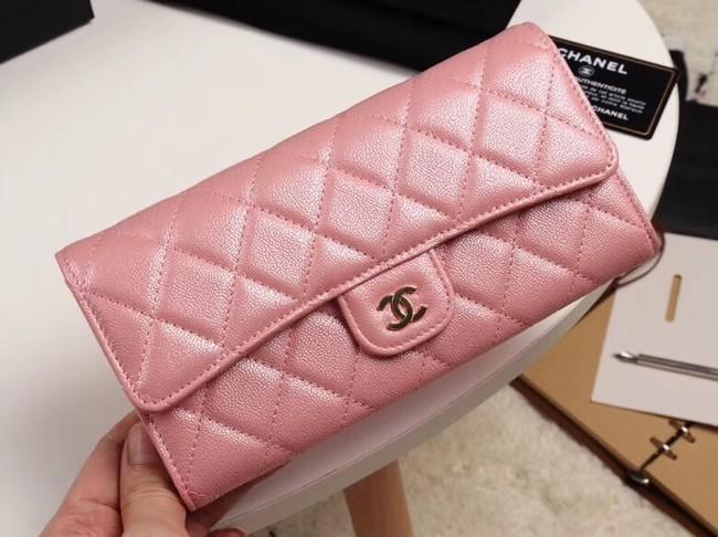 Chanel Classic Long Flap Wallet in Soft Lambskin Leather - Elegant Pink Luxury Women's Wallet for Everyday Use & Special Occasions