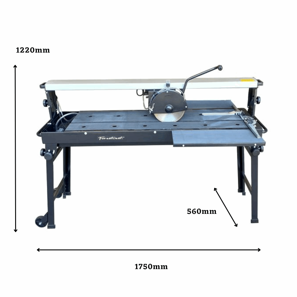 Forestwest 1250MM Wet Tile Saw 1500W Electric Tile Cutter BM683 - Professional Ceramic & Porcelain Tile Cutting Tool for DIY Home Renovation, Bathroom & Kitchen Remodeling Projects