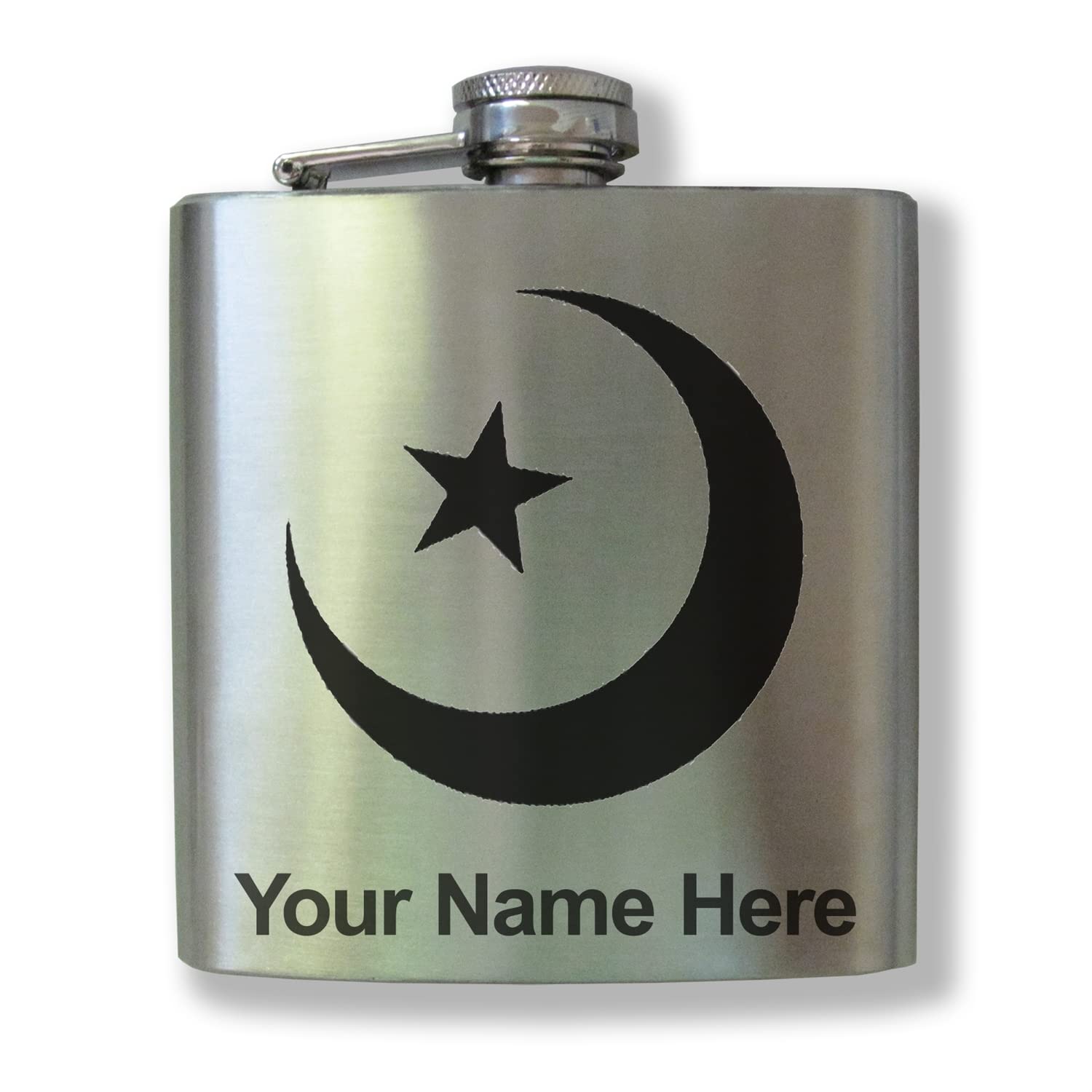 6oz Stainless Steel Flask with Turkey Flag Design - Personalized Engraved Gift for Men, Travel & Outdoor Enthusiasts - Durable & Leak-Proof for Camping, Hiking & Parties