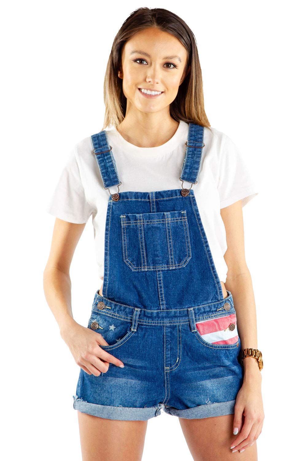 Women's Patriotic American Flag Denim Shorts - Red, White & Blue High-Waisted Jean Shorts for Summer, 4th of July & Independence Day | Perfect for BBQs, Beach Outings & Festive Celebrations