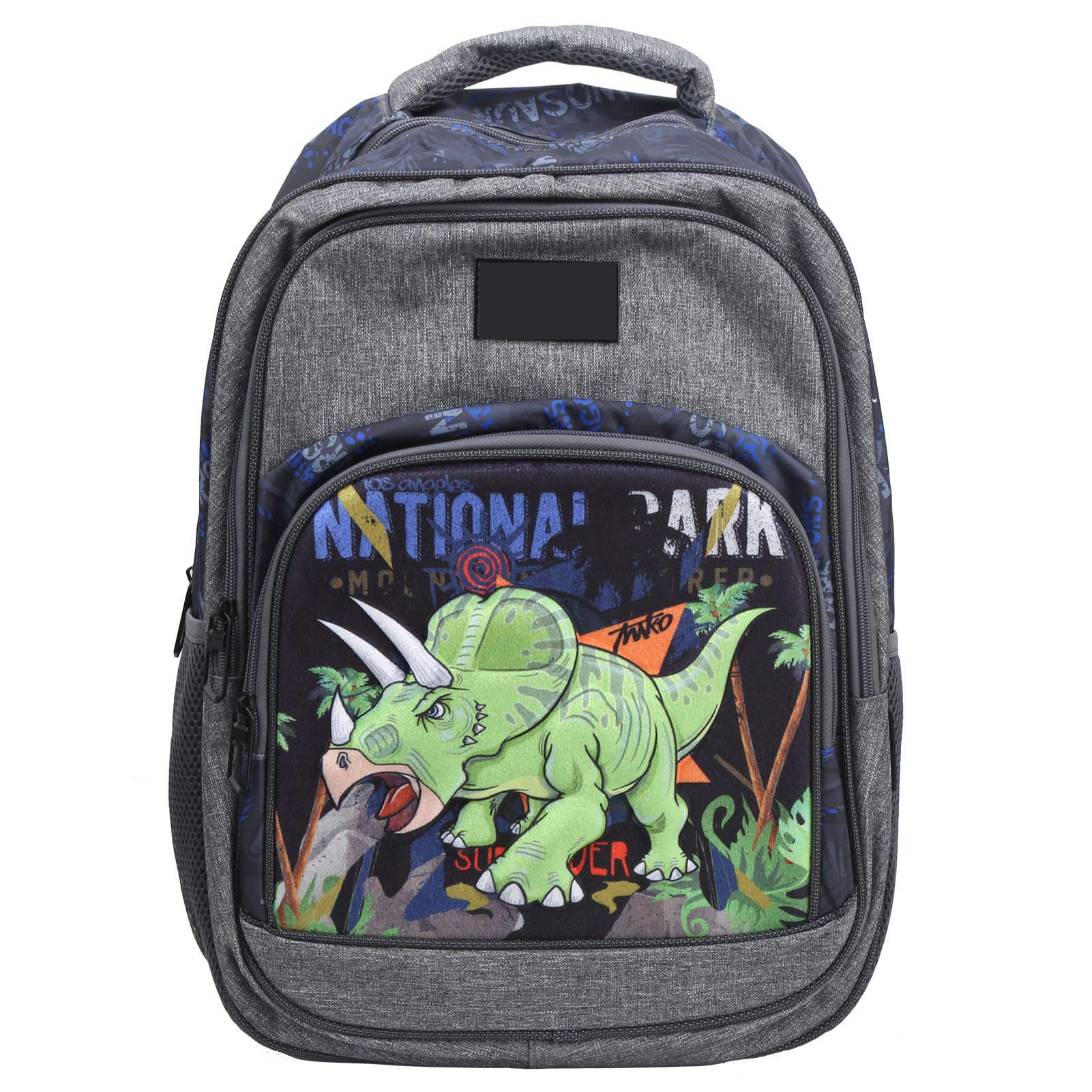 Durable Light Gray School Backpack with Smooth Zipper - Perfect for School, Travel & Shopping | Ergonomic Design for Students & Commuters