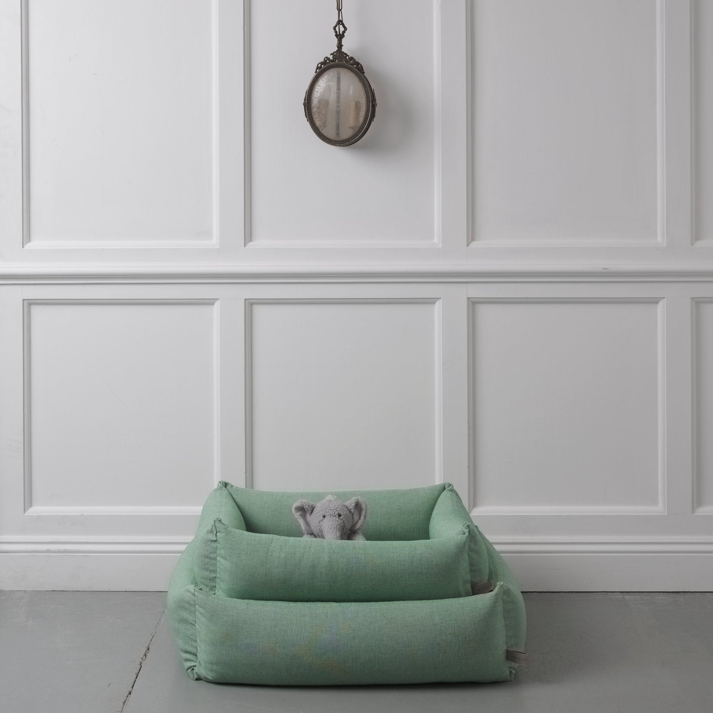 Premium Classic Pinstripe Spearmint Dog Bed - Orthopedic Memory Foam Pet Bed for Small, Medium & Large Dogs - Perfect for Living Room, Bedroom & Kennel Use