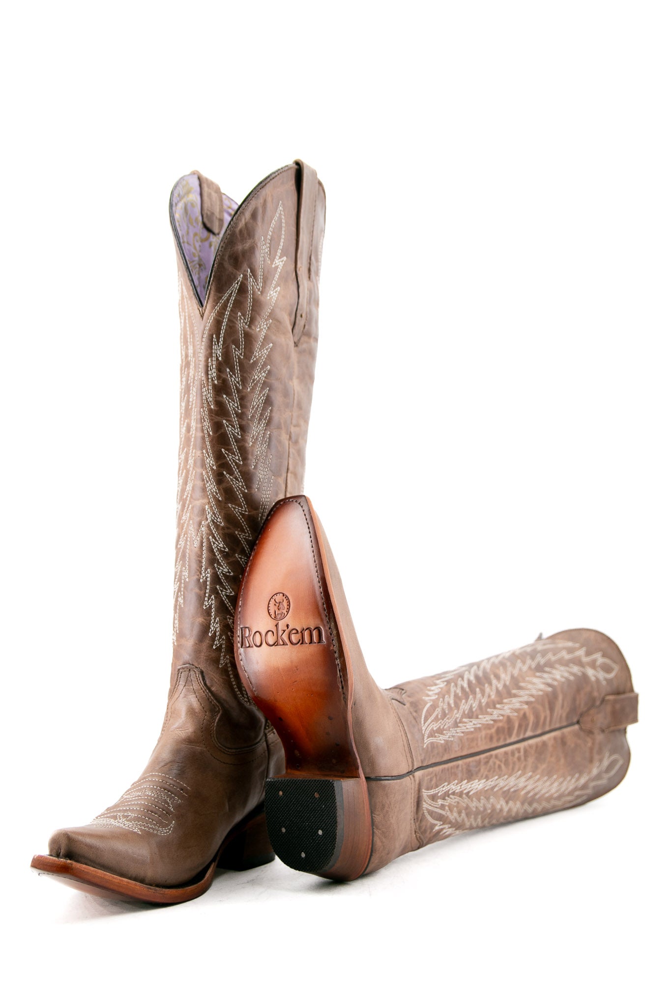 Valentina Tall Neutral Snip Toe Cowgirl Boots for Women - Western Riding & Country Fashion Boots for Everyday Wear