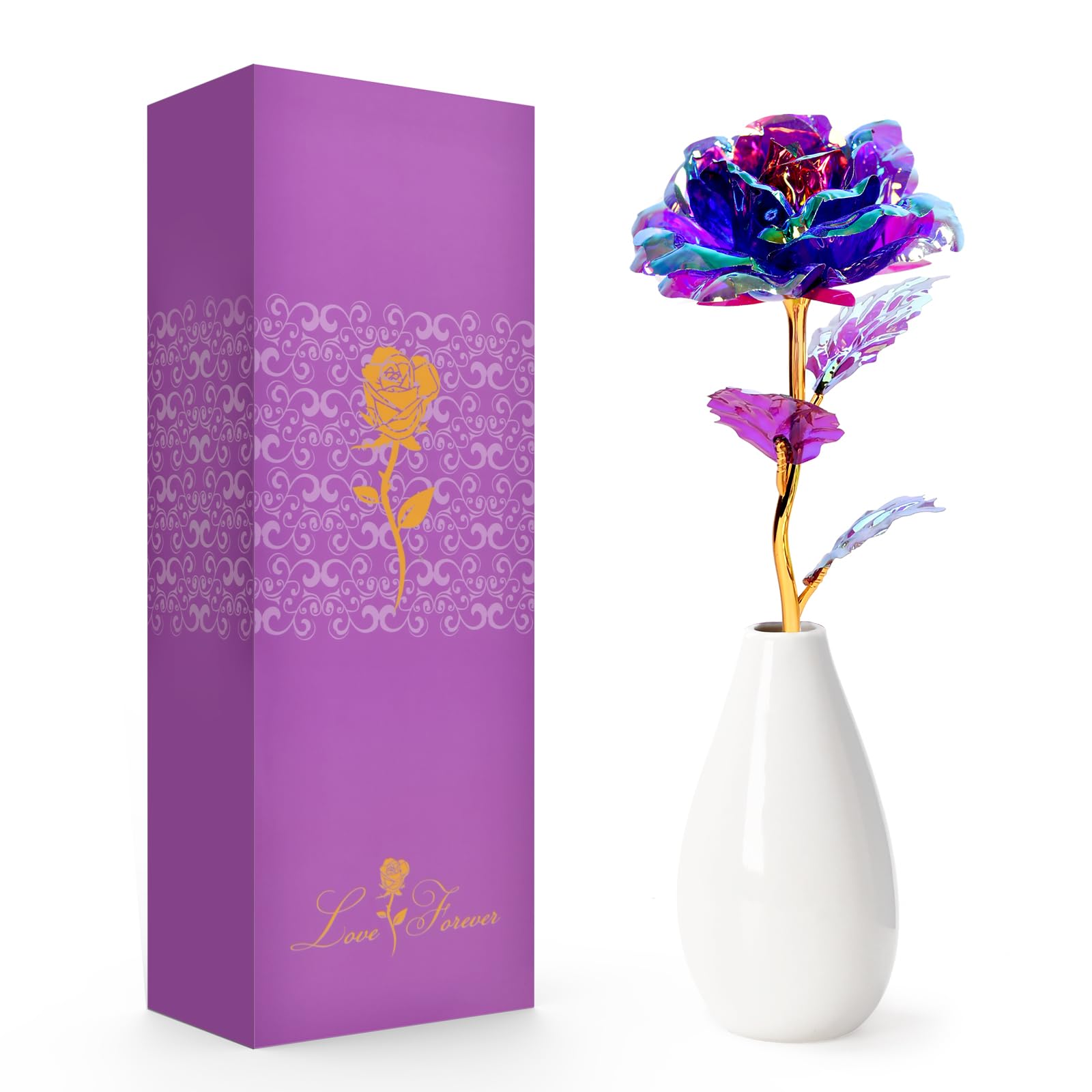 Tmacker Mother's Day Gifts for Mom from Daughter, Son, Husband - Artificial Rose Flowers for Wife, Grandma, Sister - Perfect for Christmas, Valentine's, Birthday, Anniversary, Home Decor, Office Desk, or Special Occasions