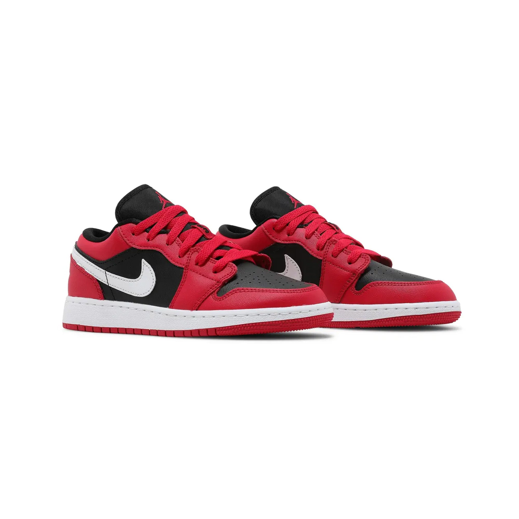 Air Jordan 1 Low 'Black Very Berry' GS Shoes - Girls' Basketball Sneakers for Casual Wear & Street Style
