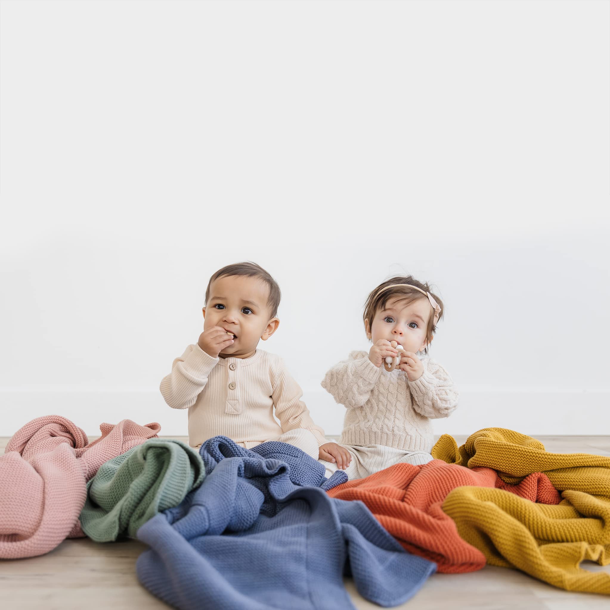 Natemia Ultra Soft Organic Cotton Knitted Baby Receiving Blanket - 30