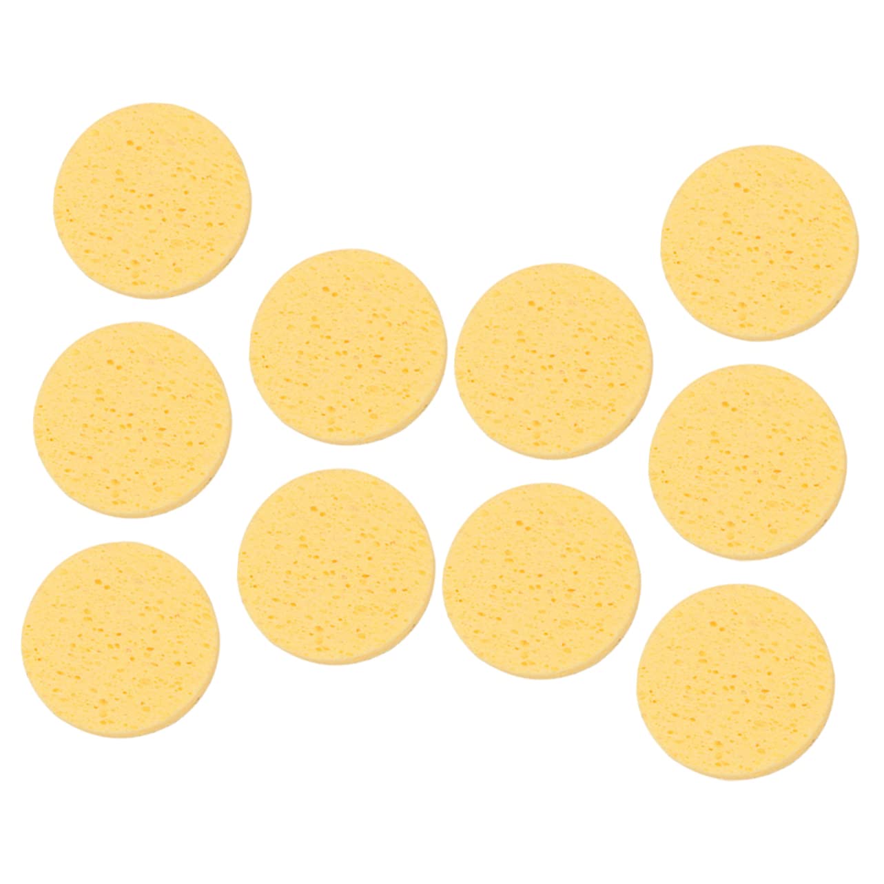 FOMIYES 5 Sets Water Activated Makeup Sponges - Gentle Cellulose Facial Cleansing Sponges (50pcs) for Flawless Blending & Foundation Application | Perfect for Daily Makeup, Travel & Professional Use