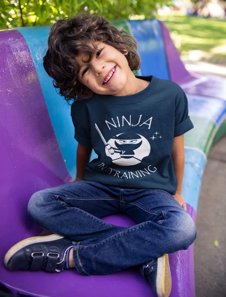 Ninja Training T-Shirt for Kids - Cool Ninja Warrior Graphic Tee for Boys & Girls - Fun Toddler & Children's Novelty Gift - Perfect for Birthday Parties, Halloween Costumes & Everyday Play