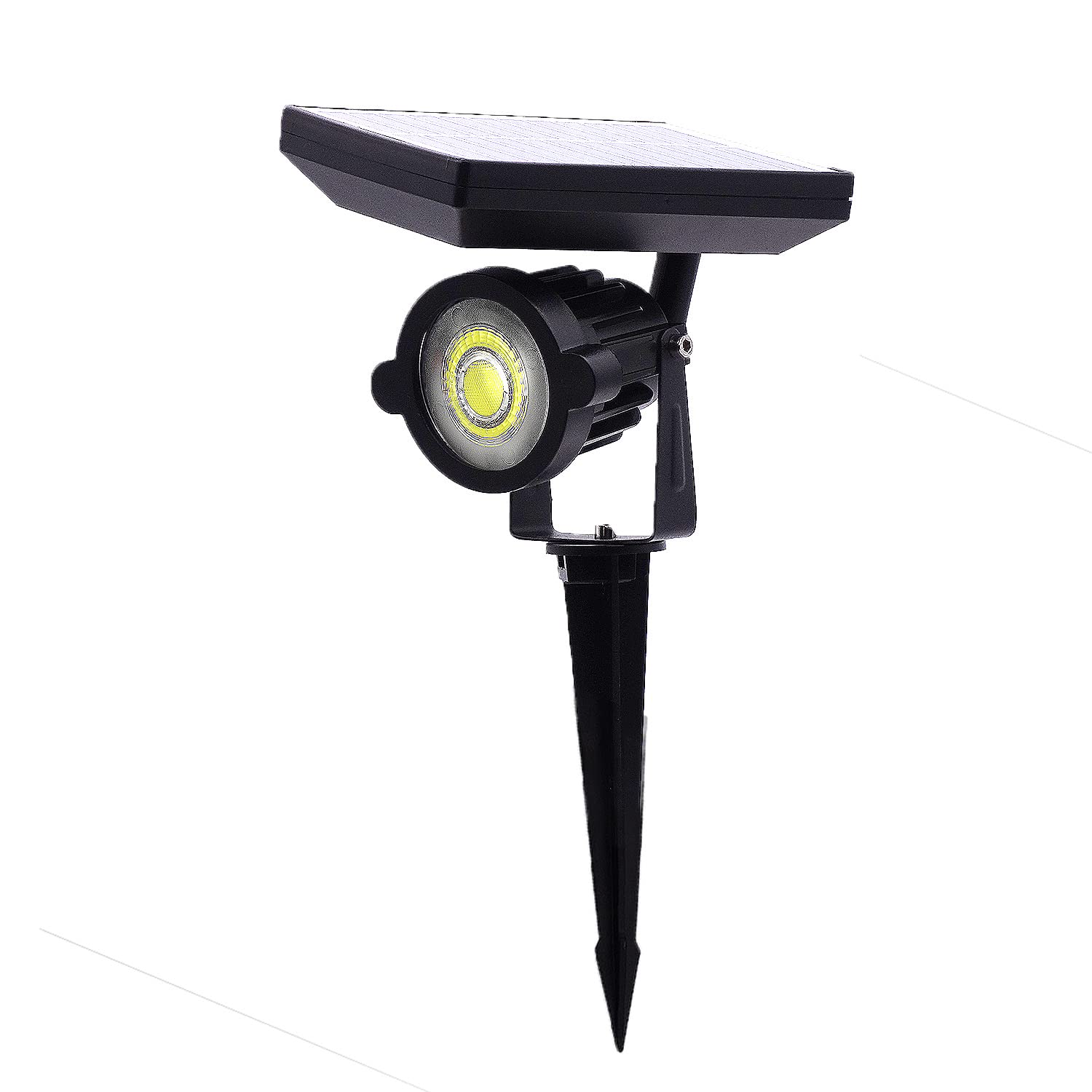 HANNAHONG 5W Solar Landscape Spotlights - IP65 Waterproof, Wireless Adjustable Outdoor LED Lights for Yard, Driveway, Garden & Pathway - Automatic Solar Powered Wall Lighting for Home & Commercial Landscaping