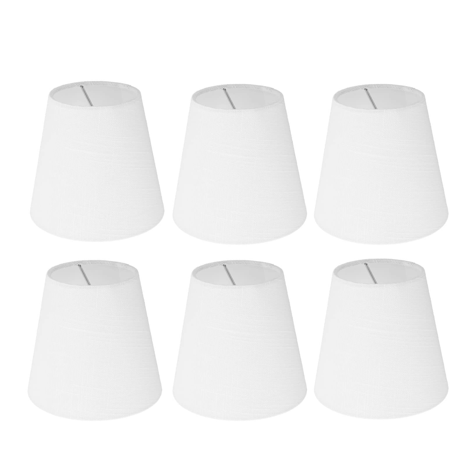 6-Pack Durable Cylindrical Lamp Shades for Table Lamps - Small & Bell Shade Replacement for Candelabra, Floor, Wall, Chandelier Lighting - Perfect for Living Room, Bedroom, Office & Home Decor