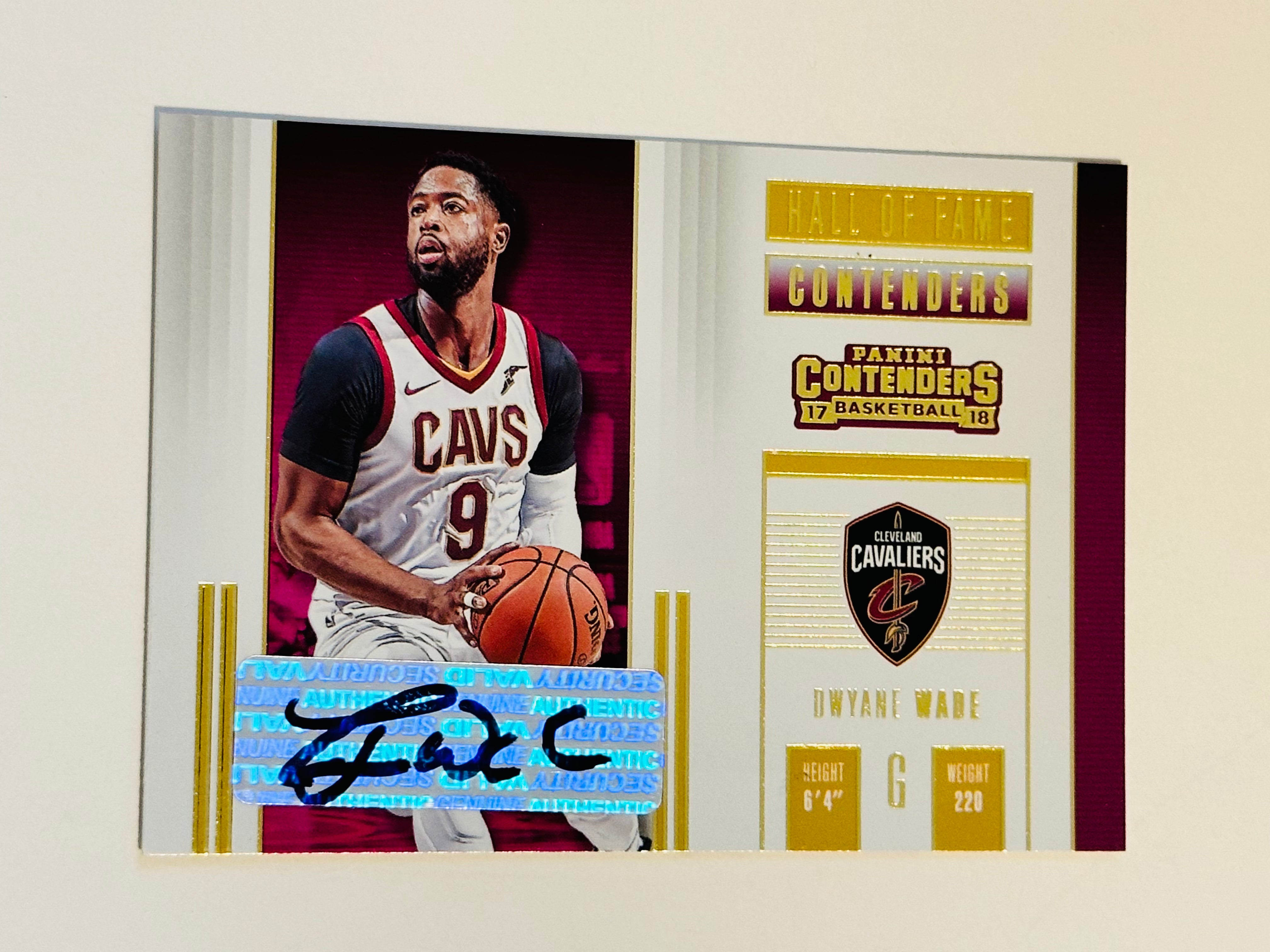 Dwyane Wade Autographed Basketball Insert Card 2017 - Limited Edition NBA Memorabilia for Collectors & Fans - Perfect for Display, Gifts & Sports Enthusiasts