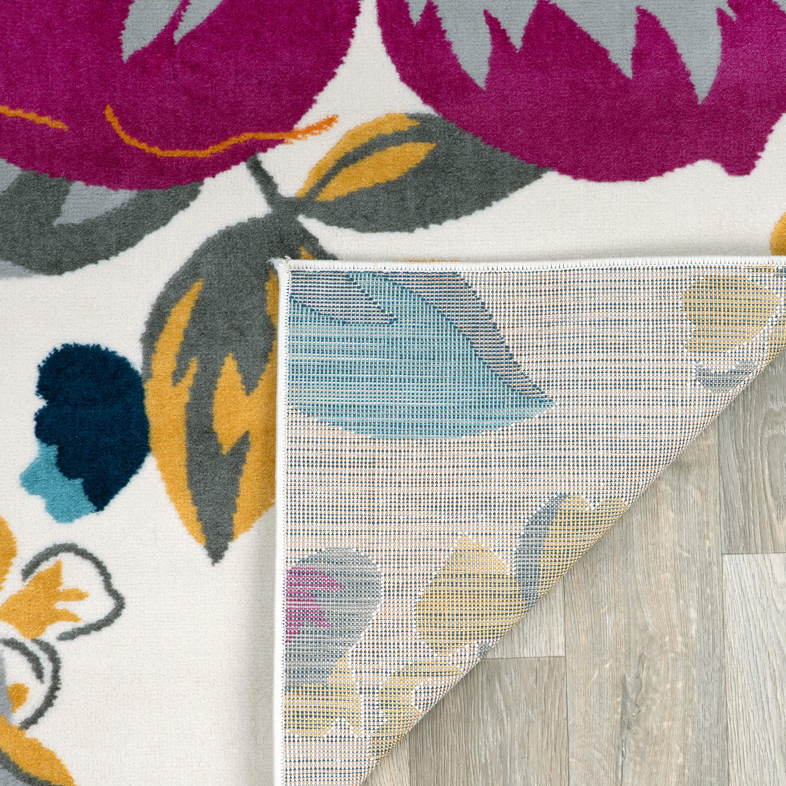 Modern Floral Area Rug 6'6