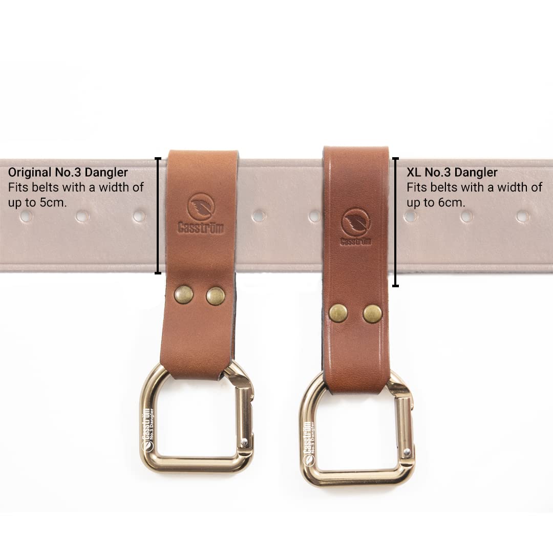 CAS Hanwei No.3 Dangler with Brown Belt Loop - Premium Leather Knife Sheath for Hunting & Outdoor Adventures | Casstrom