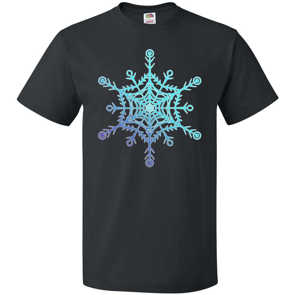 Inktastic Christmas Blue Ice Snowflake T-Shirt - Festive Holiday Graphic Tee for Men & Women - Perfect for Christmas Parties, Family Gatherings & Winter Celebrations