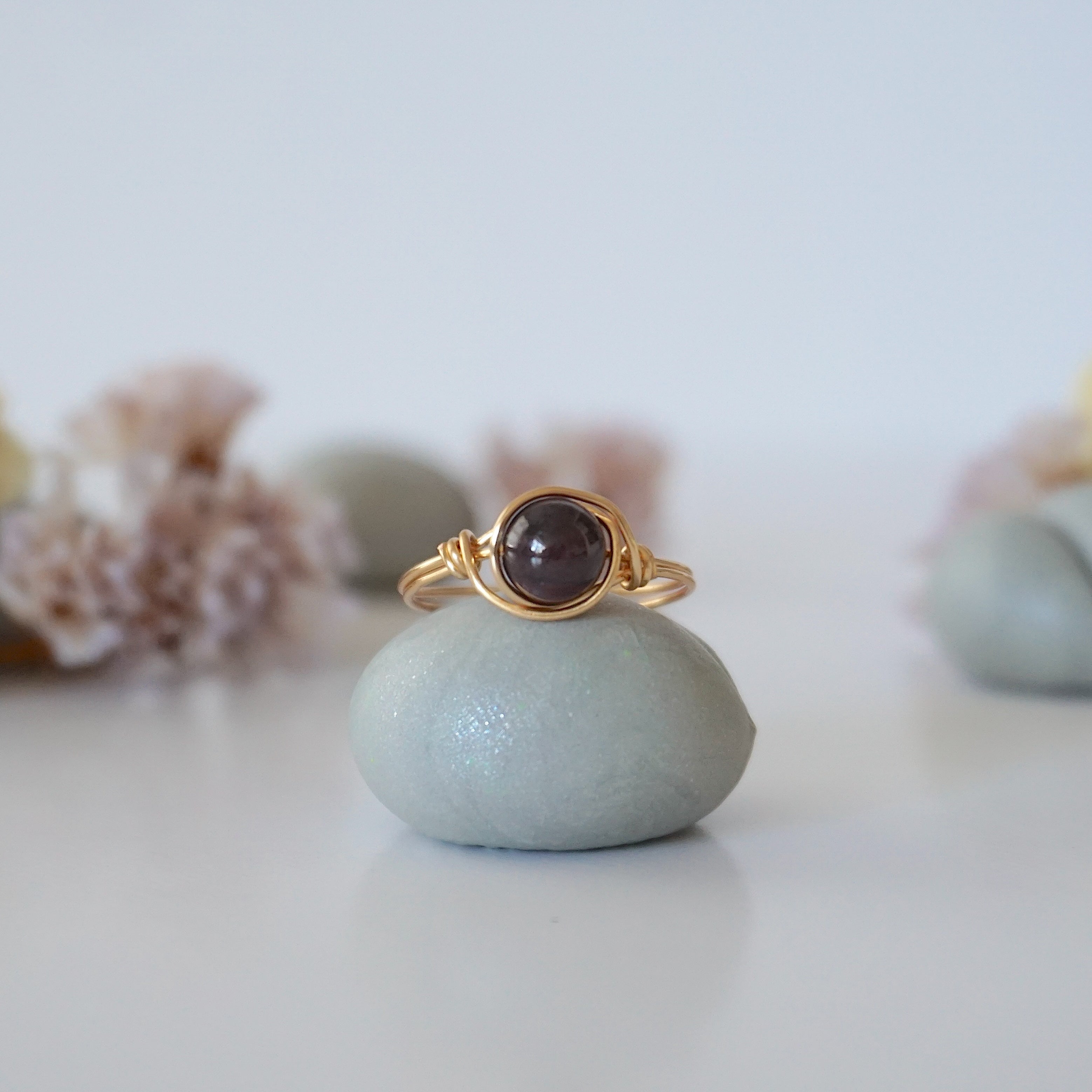 Gorgeous Garnet Birthstone Ring for Women - January Birthstone Jewelry, Dainty Stackable Ring, Perfect Gift for Mom, Wife, Daughter | Ideal for Birthday, Anniversary, Valentine's Day