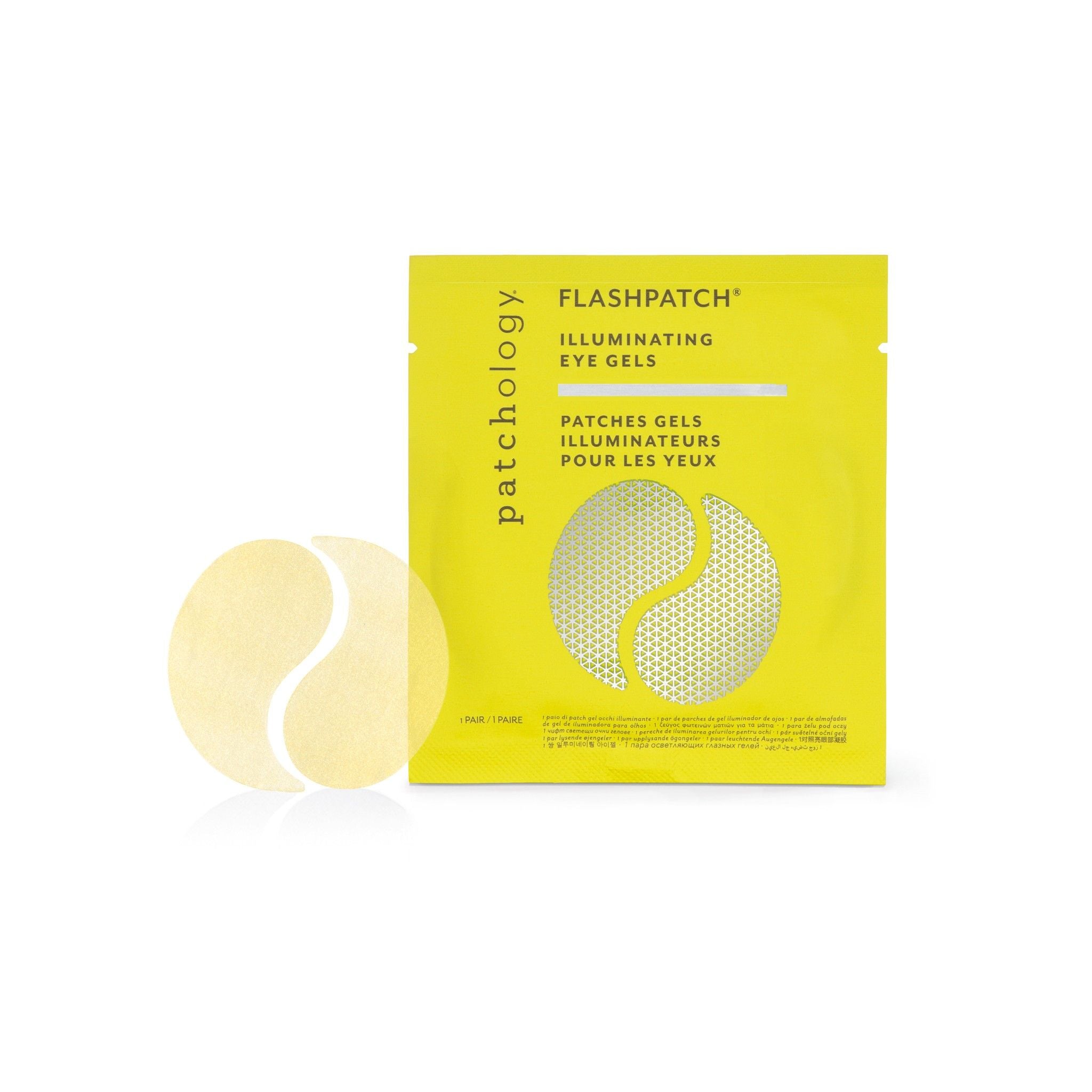FlashPatch Illuminating Eye Gels - Brightening & Hydrating Under Eye Patches for Dark Circles & Puffiness | Perfect for Morning Routine, Travel & Post-Party Skincare