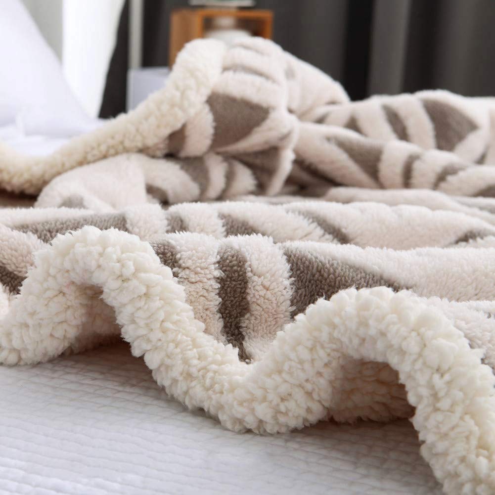 LOMAO Sherpa Fleece Blanket 71x80 Inches - Ultra Soft & Fuzzy Dual Sided Throw Blanket for Couch, Sofa, Bed - Warm Cozy Grey Blanket for Winter, Home Decor, Gifts & Travel Use