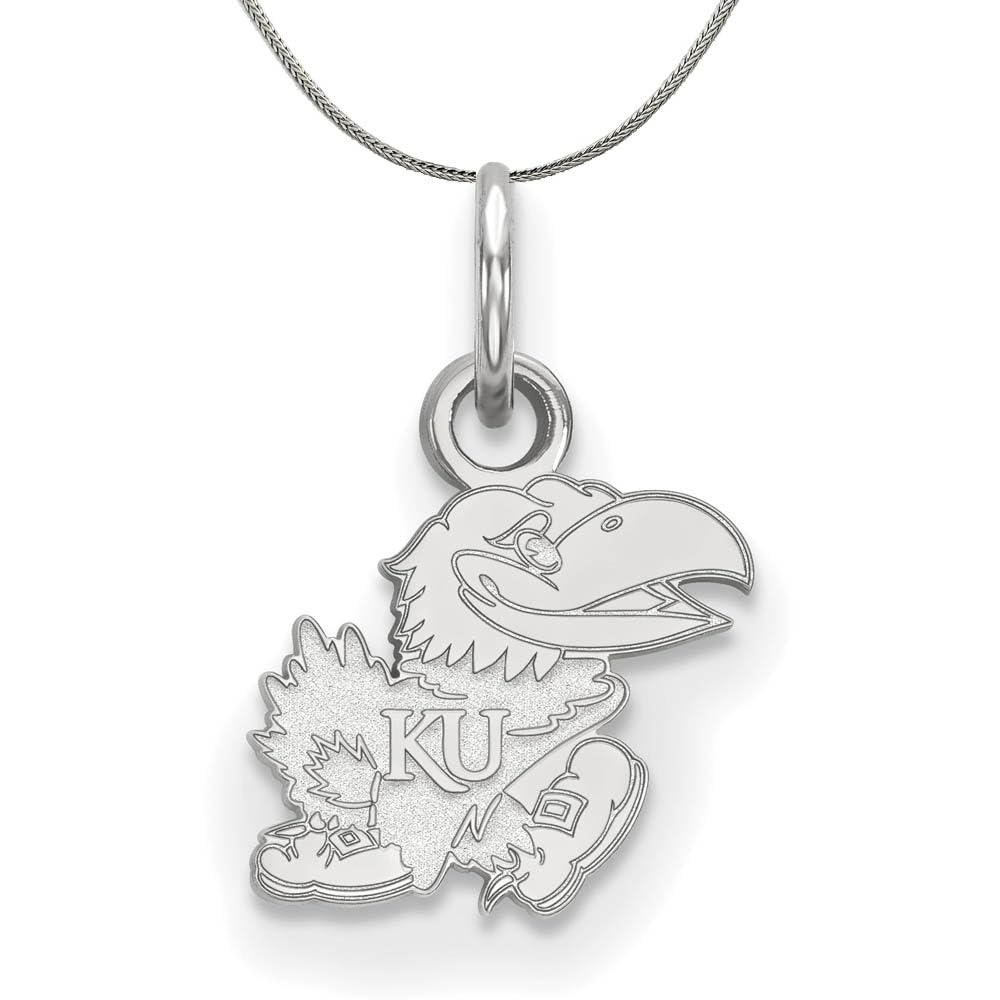 Kansas Jayhawks Sterling Silver Pendant Necklace - Perfect for Gifts & Game Day